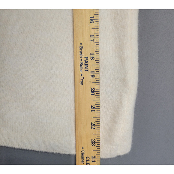 H&M Sweater Womens US 16-18 XL Ivory Cream Soft Knit Short Sleeve Pullover Top - Picture 7 of 12